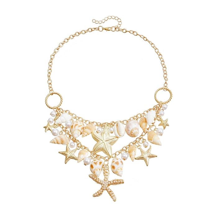Starfish golden necklace