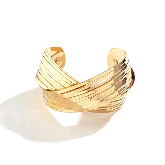 Gold Plated Bangle Cuff Bracelet