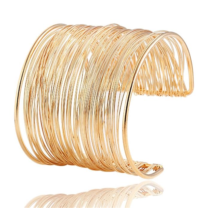 Gold Plated Bangle Cuff Bracelet