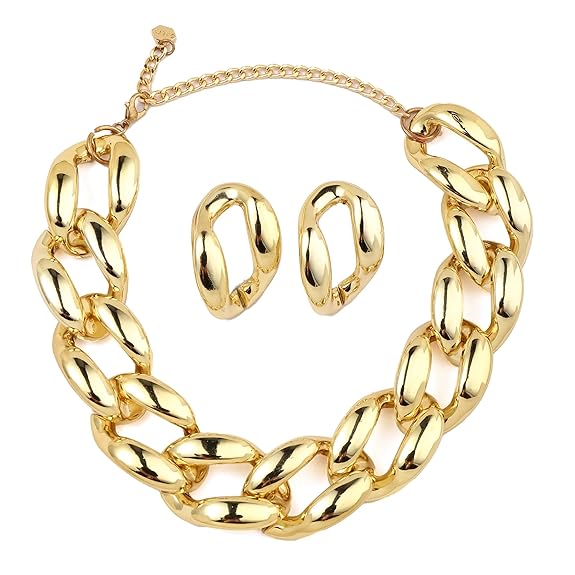 Gold Plated Necklace & Earrings